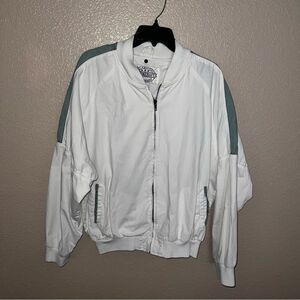 White Size Large All American Brookcraft Sportswear Vintage Zip Up Jacket Coat